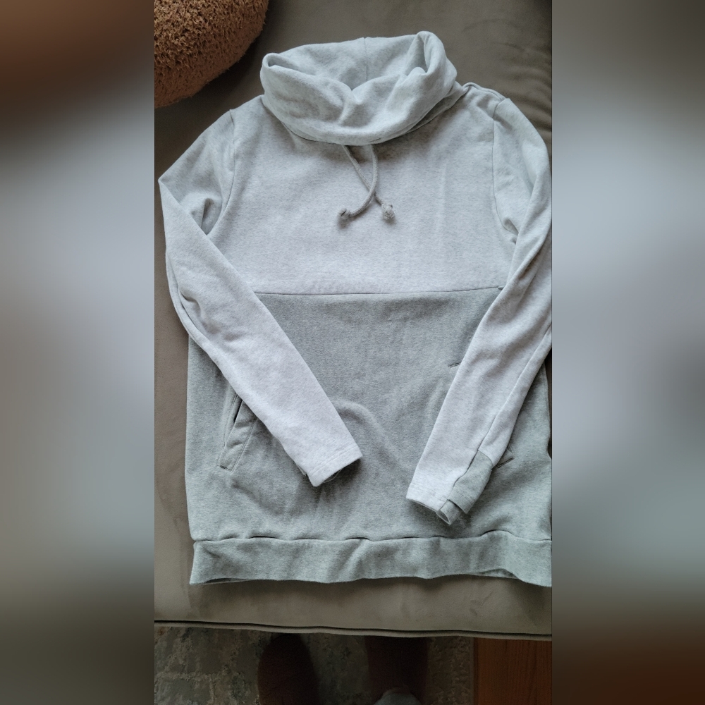 Nursing Queen Light and Dark Gray Turtleneck Sweater